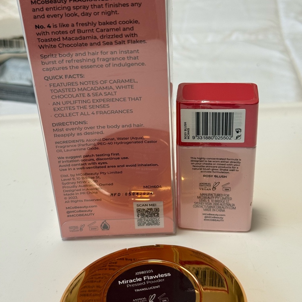 Mcobeauty makeup and fragrance bundle- blush  drops, translucent powder, #4 mist - Picture 5 of 5